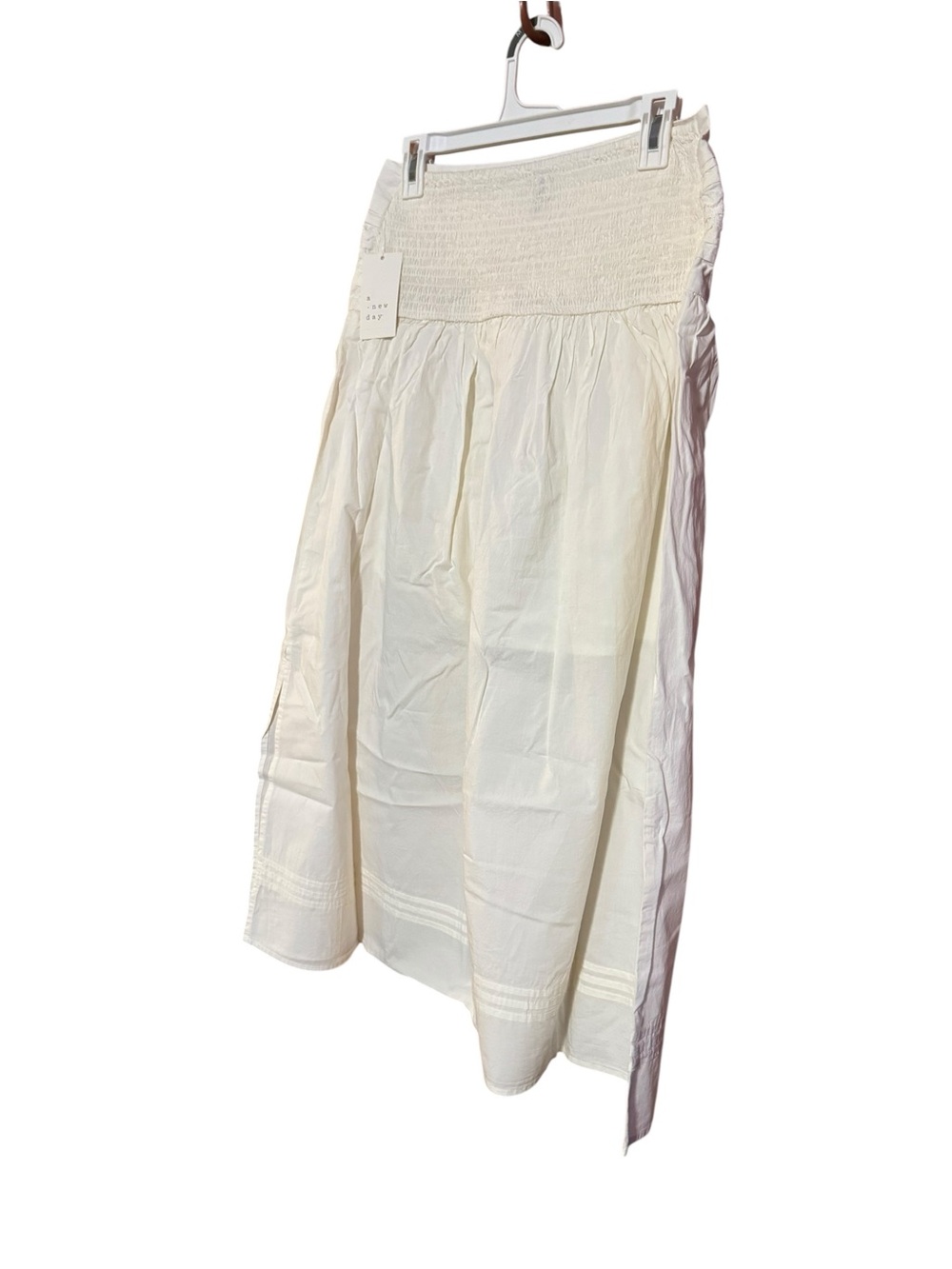 A New Day Eyelet Boho Midi Skirt In Cream NWT - Picture 7 of 15